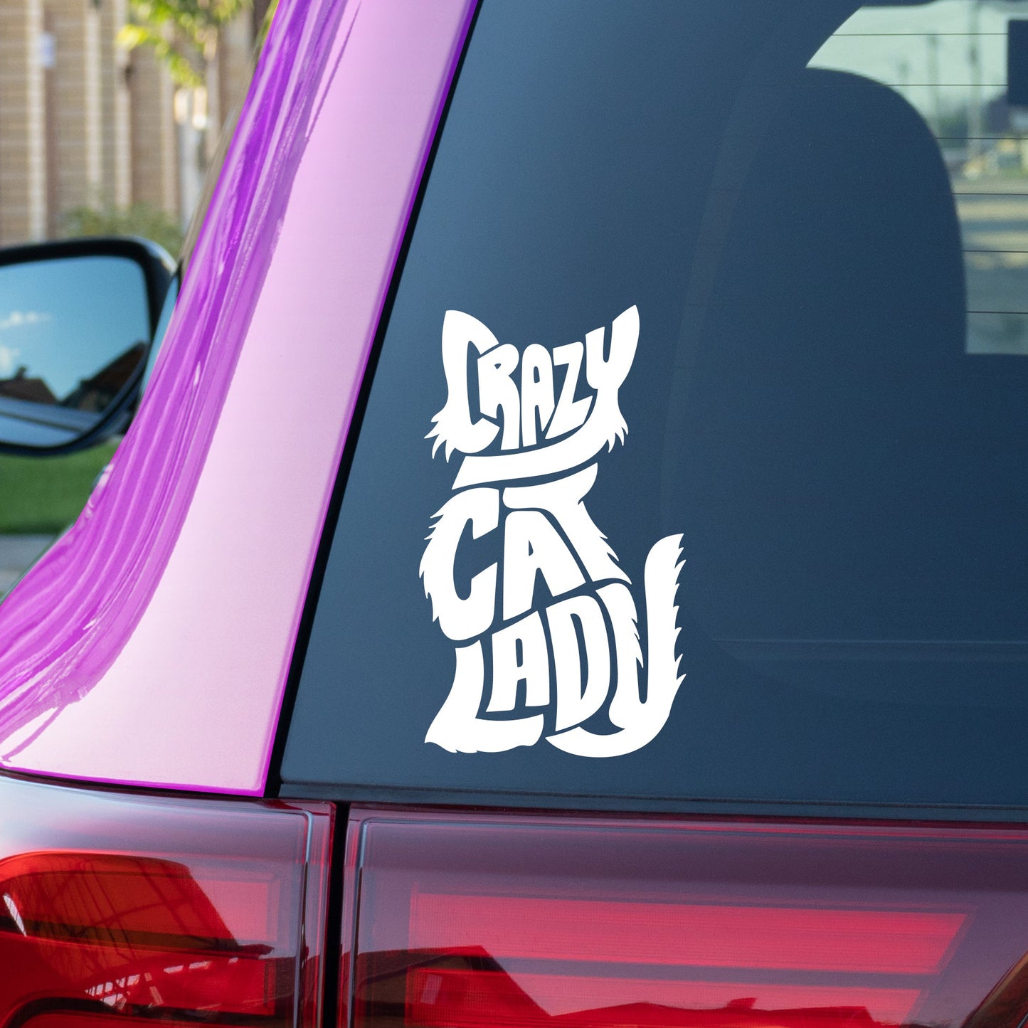 Vinyl Decal Crazy Cat Lady Word Art