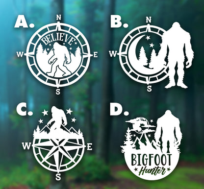 Bigfoot Hunter/Believe Cryptid Vinyl Decal for Car