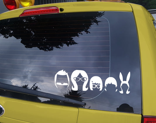 Bob's Burgers Faces Vinyl Decal