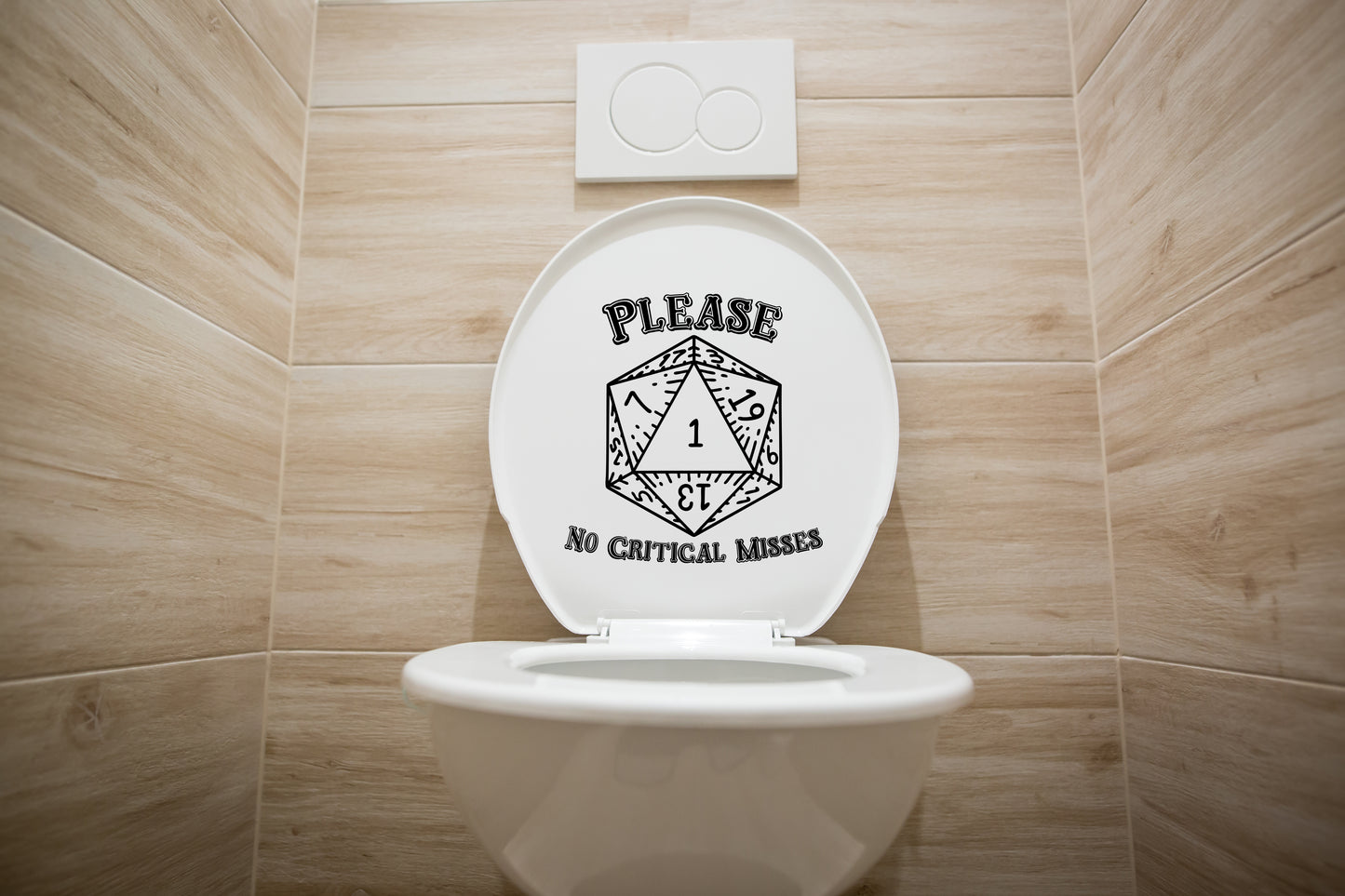 No Critical Misses Potty Humor Vinyl Decal