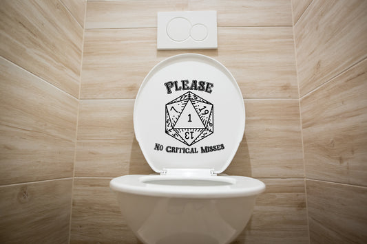 No Critical Misses Potty Humor Vinyl Decal