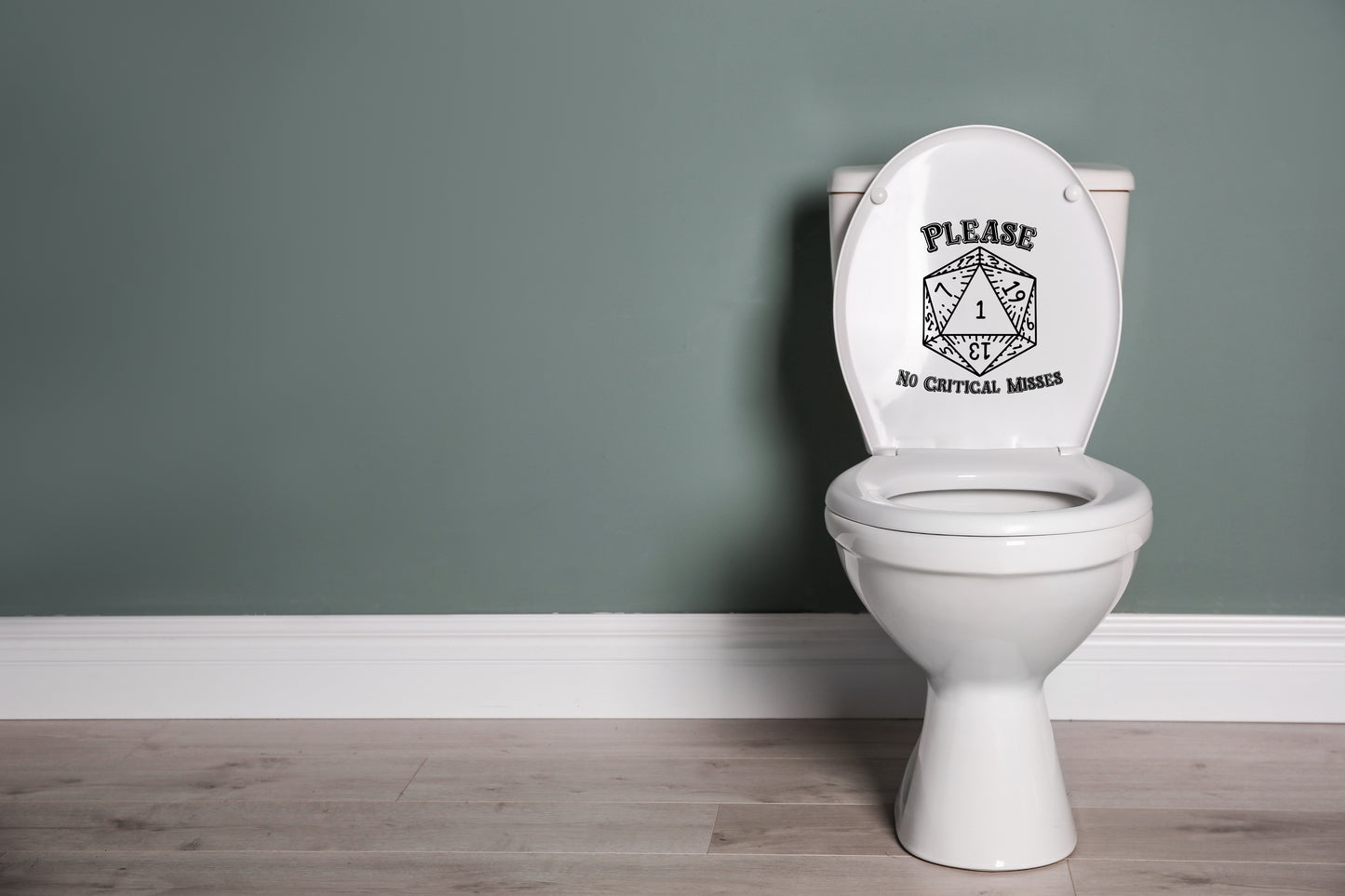 No Critical Misses Potty Humor Vinyl Decal