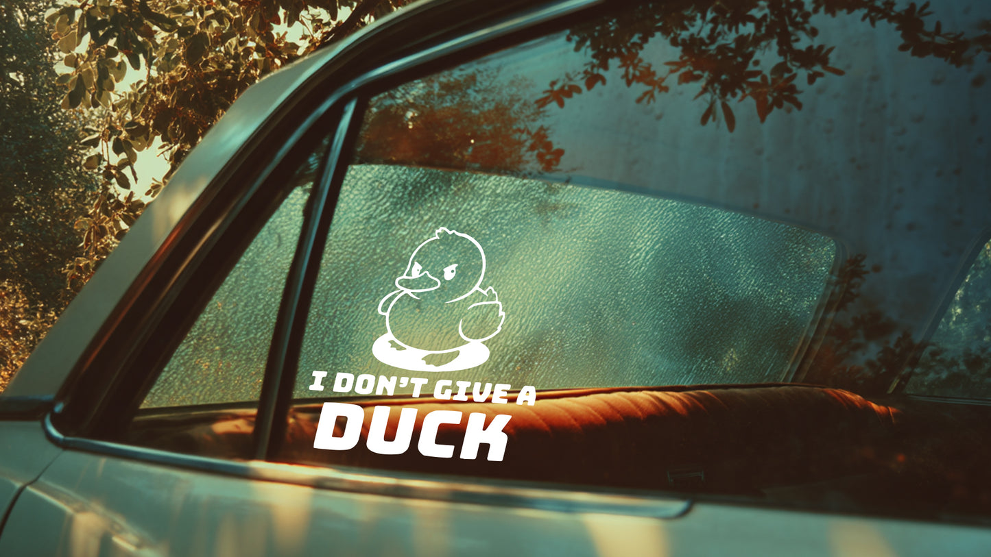 I Don't Give a Duck jeep Vinyl Decal
