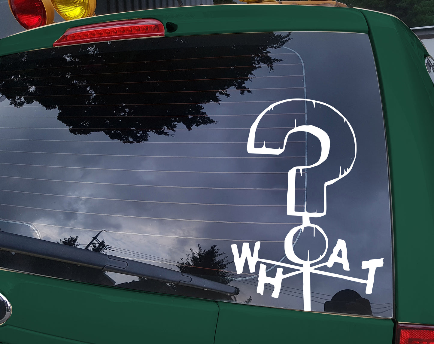 Gravity Falls Mystery Shack Weather Vane WHAT Vinyl Decal