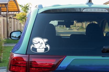 Cute Shark Floatie Vinyl Decal