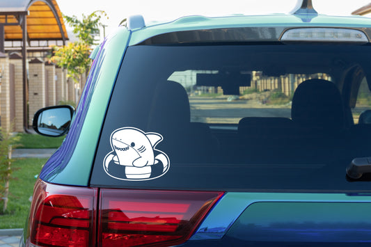 Cute Shark Floatie Vinyl Decal