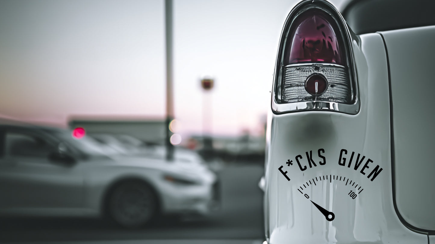 Zero Fucks Given Vinyl Decal