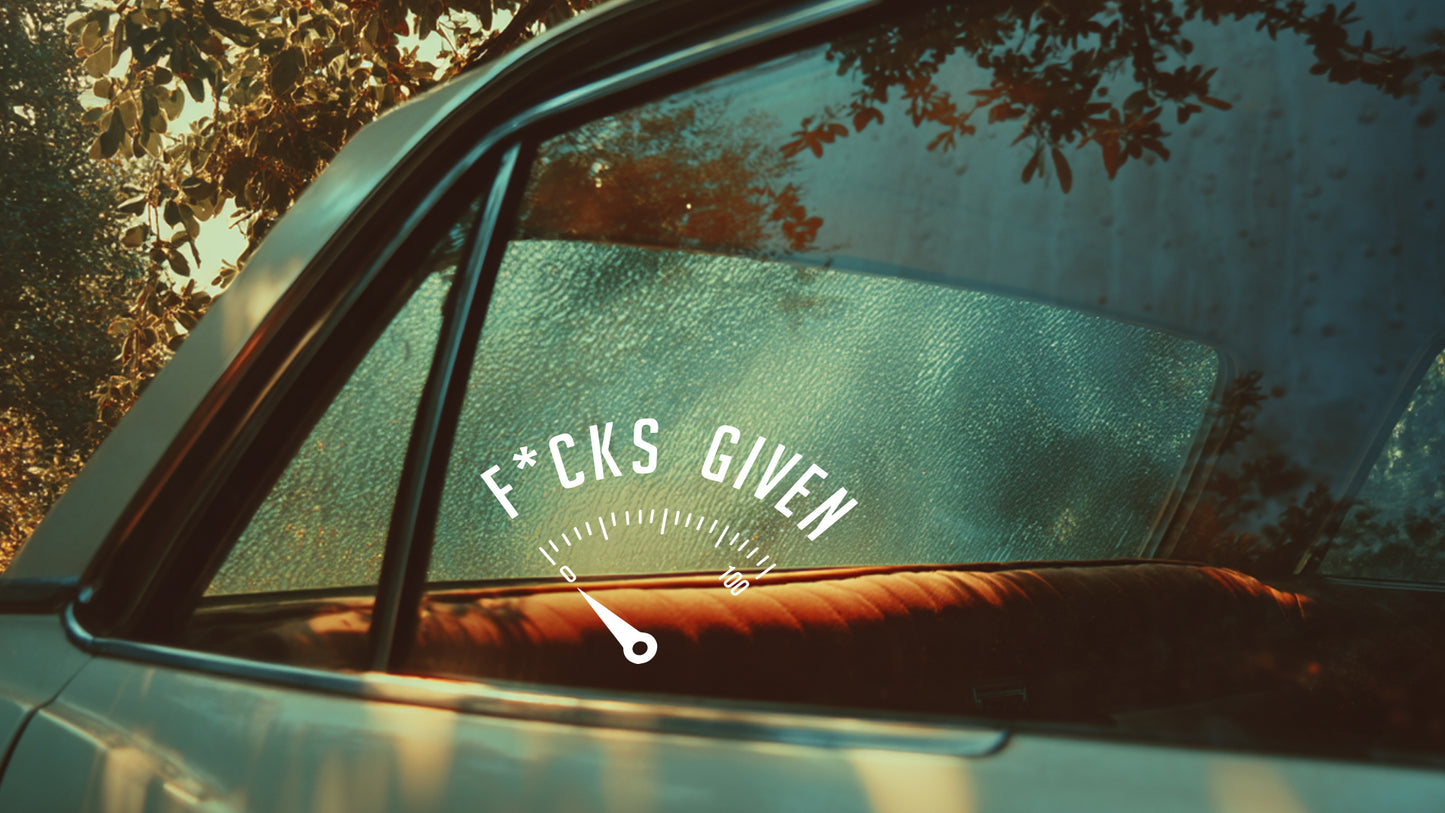 Zero Fucks Given Vinyl Decal